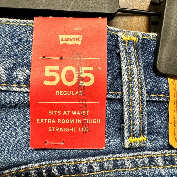 2 pairs!! NEW! Levi’s 505™ REGULAR FIT MEN'S JEANS, Medium Stone Wash, 38x34 - Picture 10 of 14